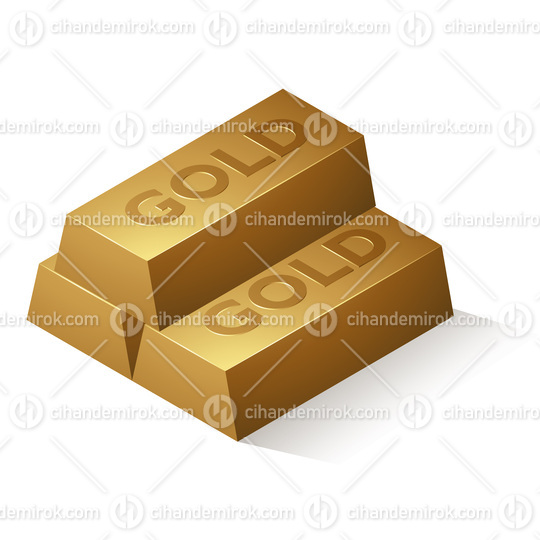 3 Gold Bars with Darker Embossed Text