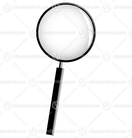 A Black Realistic Magnifier Icon