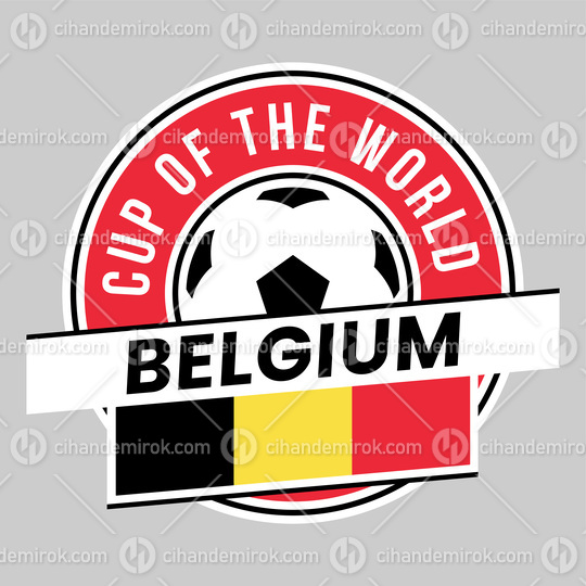 Belgium Team Badge for Football Tournament
