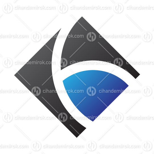 Black and Blue Diamond Square Logo Icon - Bundle No: 020