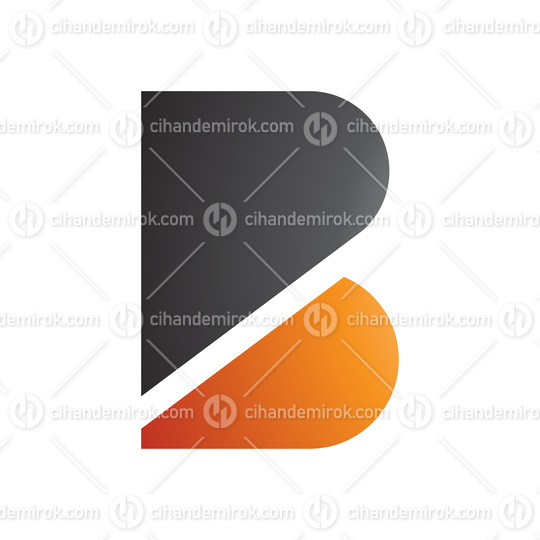 Black and Orange Bold Letter B Icon