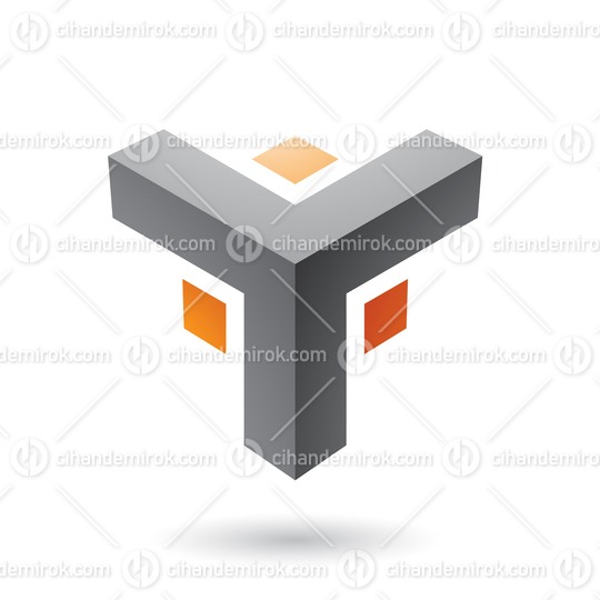 Black and Orange Futuristic Corner Shape Vector Illustration