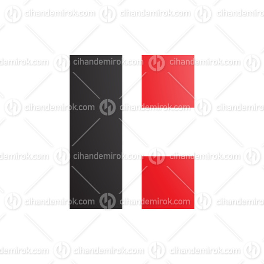 Black and Red Rectangular Letter C Icon