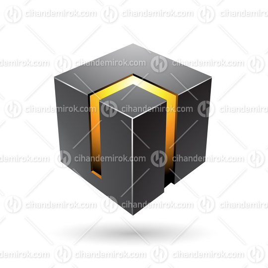 Black and Yellow 3d Bold Cube