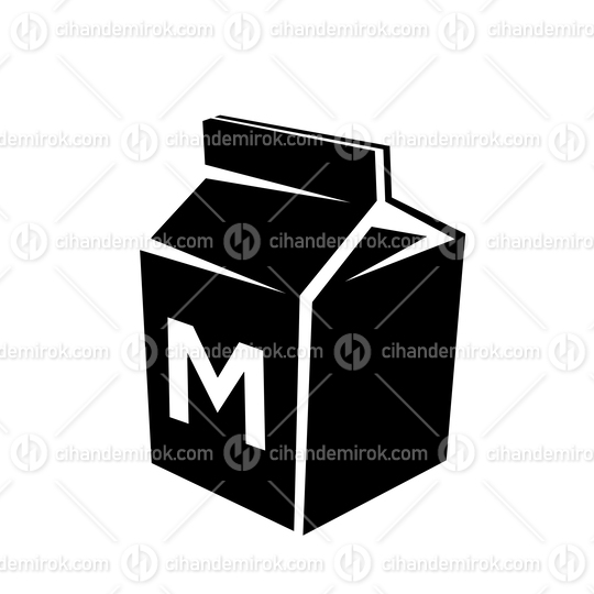 Black Milk Icon isolated on a White Background Vector Illustration