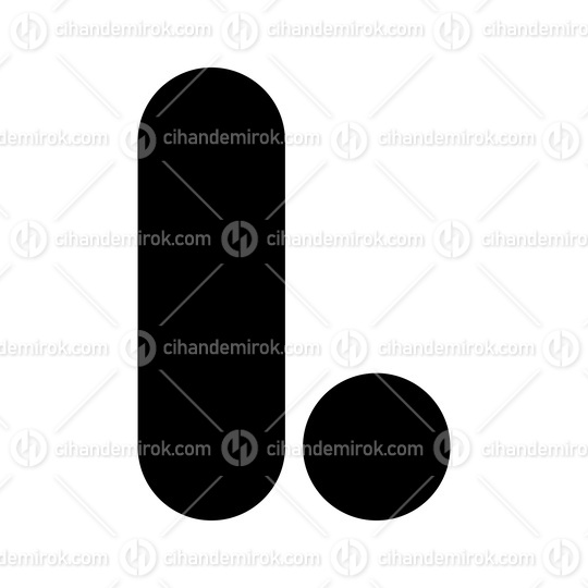 Black Rounded Letter L Icon