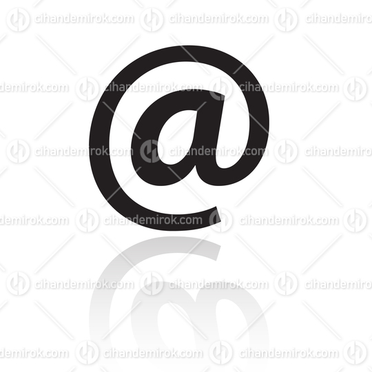 Black Simplistic Email Symbol and Reflection