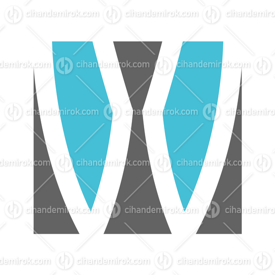 Blue and Black Square Letter W Logo Icon - Bundle No: 080