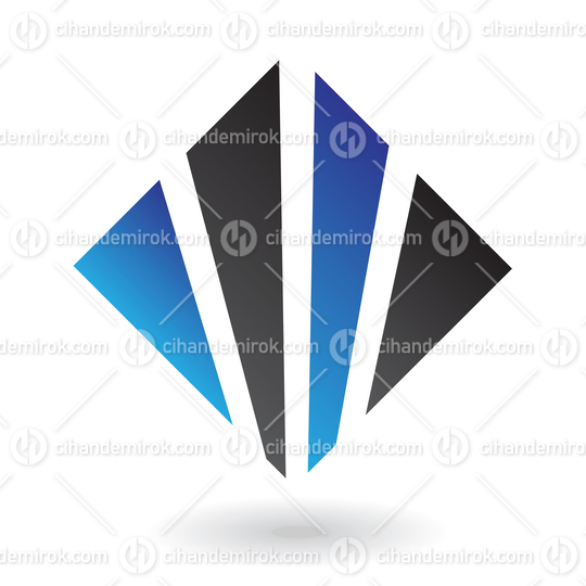 Blue and Black Striped Logo Icon
