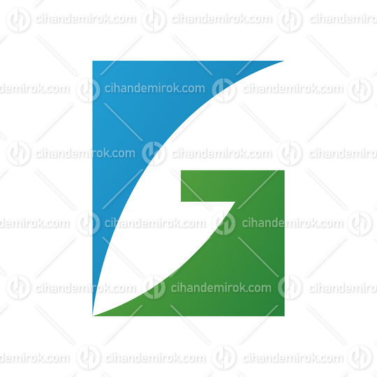Blue and Green Rectangular Letter G Icon