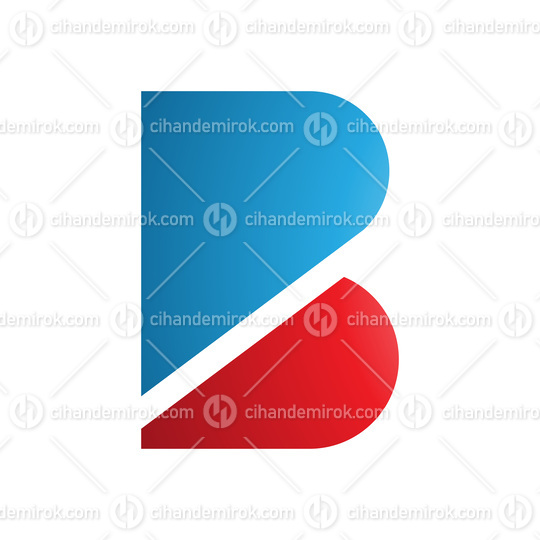 Blue and Red Bold Letter B Icon