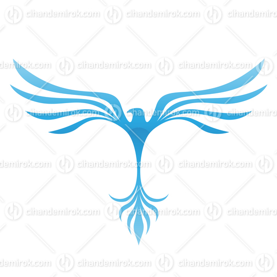 Blue Bird with Big Wings Logo Icon - Bundle No: 112