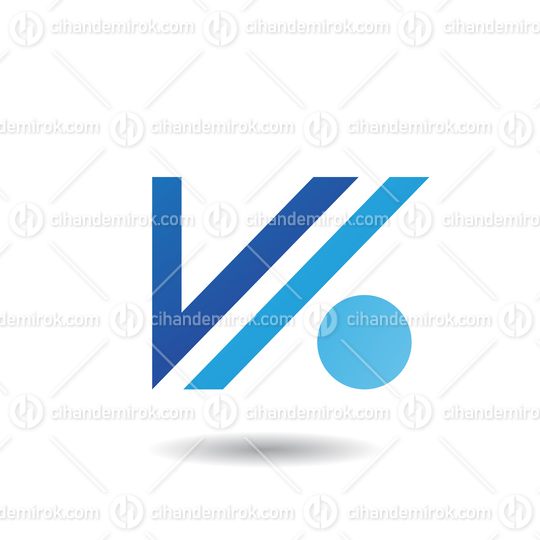 Blue Letters V and A with a Dot Icon