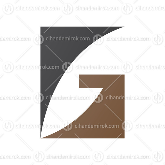 Brown and Black Rectangular Letter G Icon