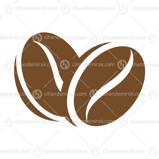 Brown Coffee Beans Logo Icon - Bundle No: 116