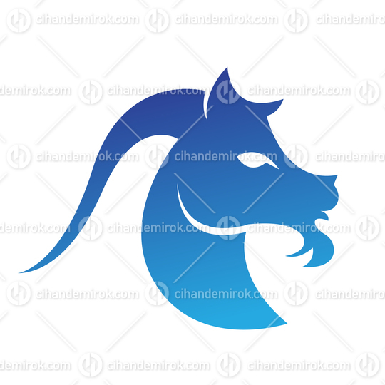 Capricorn Zodiac Sign with a Blue Goat Icon