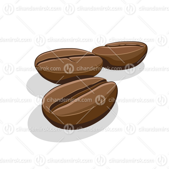 Coffee Beans Icon on a White Background Vector Illustration