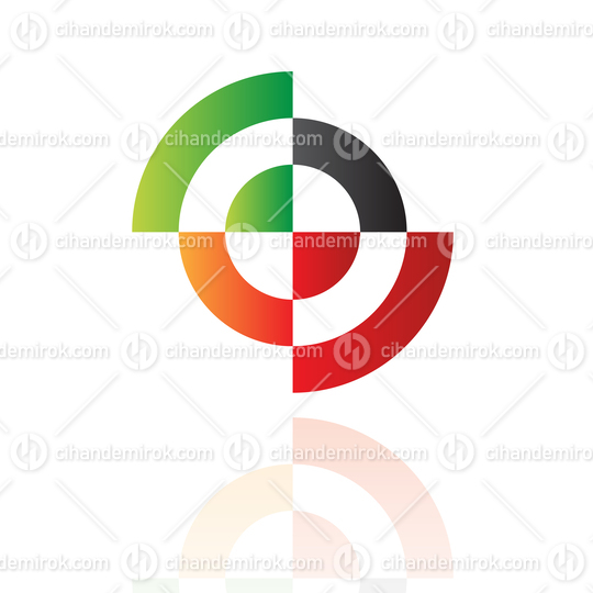 Colorful Abstract Round Target Logo Icon