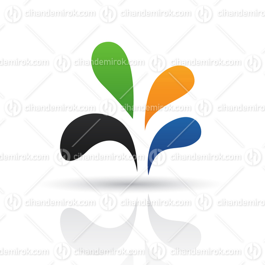 Colorful Abstract Water Drop Logo Icon