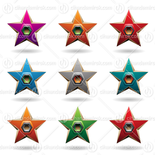 Colorful Embossed Stars with Hexagon Shaped Loudspeakers