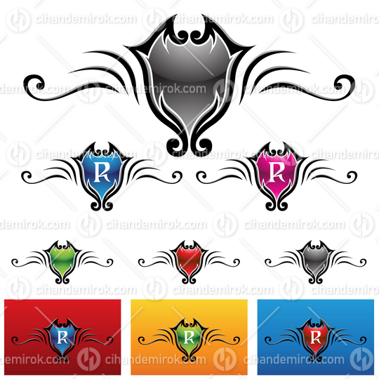 Colorful Glossy Royal Emblems