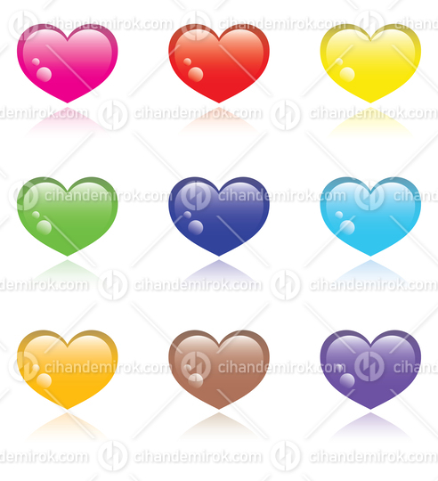 Colorful Hearts Icons