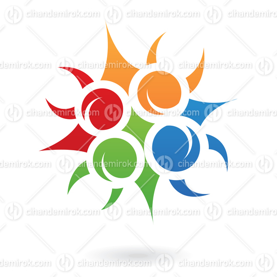 Colorful Plant Like Abstract Logo Icon