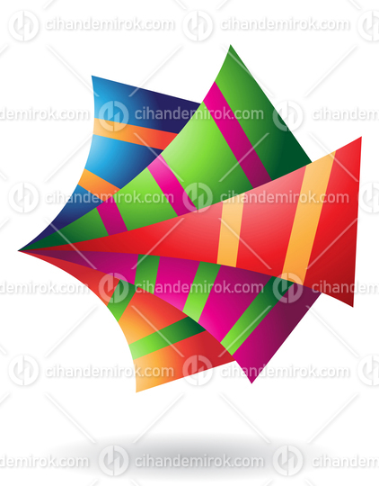 Colorful Triangular Abstract Paper Shapes Logo Icon