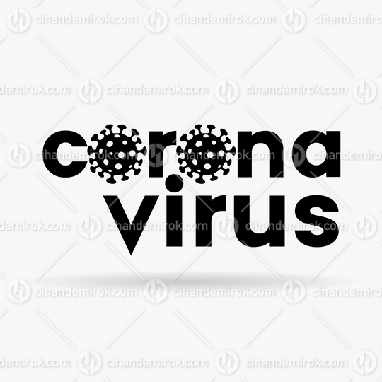 Coronavirus Lower Case Black Letters with Simplistic Icons