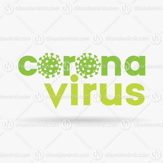 Coronavirus Lower Case Green Letters with Simplistic Icons