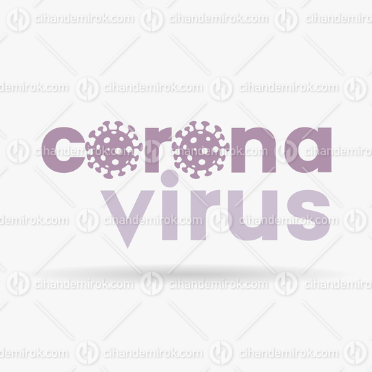 Coronavirus Lower Case Purple Letters with Simplistic Icons