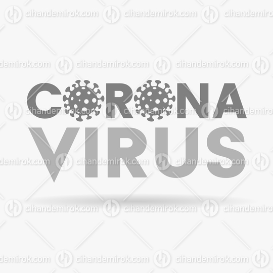 Coronavirus Upper Case Grey Letters with Simplistic Icons