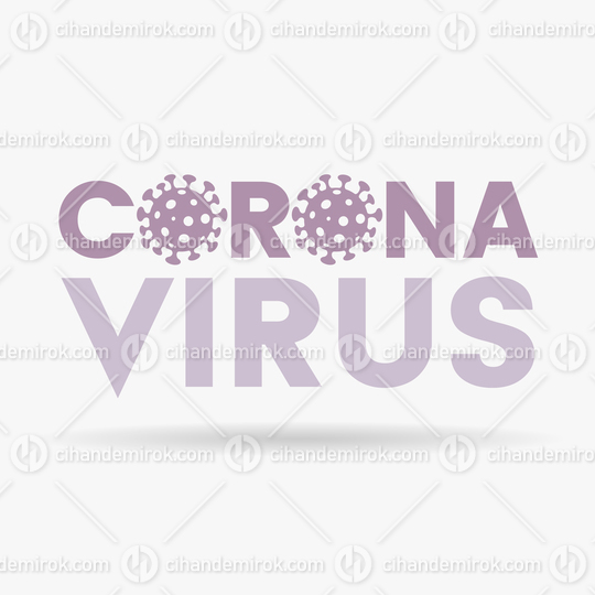 Coronavirus Upper Case Purple Letters with Simplistic Icons