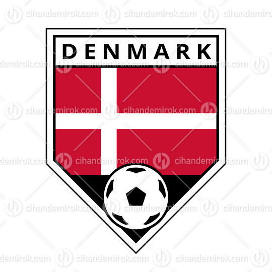 Denmark Angled Team Badge for Football Tournament