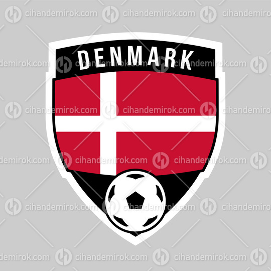 Denmark Shield Team Badge for Football Tournament