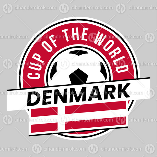 Denmark Team Badge for Football Tournament