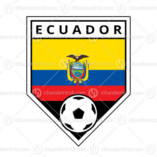 Ecuador Angled Team Badge for Football Tournament