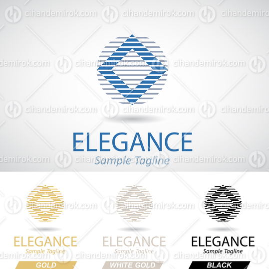 Elegance Logo with Round and Square Shapes