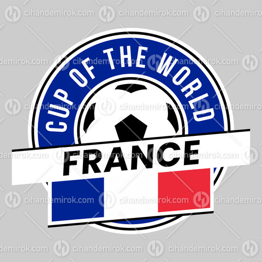 France Team Badge for Football Tournament