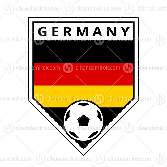 Germany Angled Team Badge for Football Tournament
