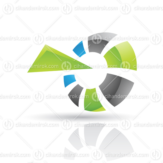 Glossy Colorful Abstract Target Logo Icon
