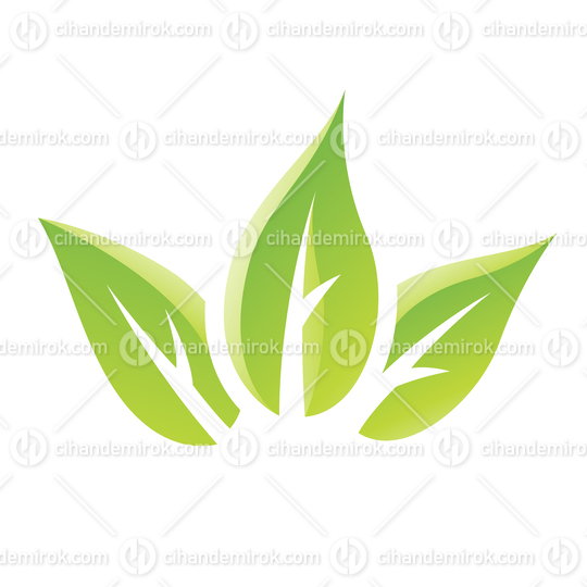 Glossy Green Tobacco Leaves Icon