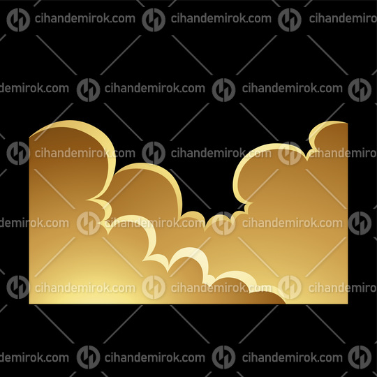 Golden Clouds on a Black Background