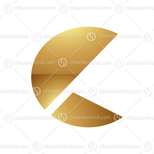 Golden Letter C Symbol on a White Background - Icon 9