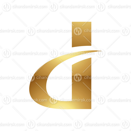 Golden Letter D Symbol on a White Background - Icon 7