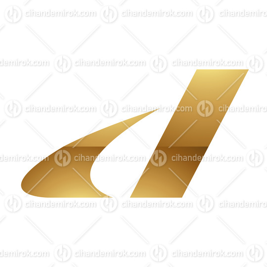 Golden Letter D Symbol on a White Background - Icon 9