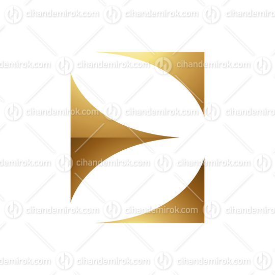 Golden Letter E Symbol on a White Background - Icon 7