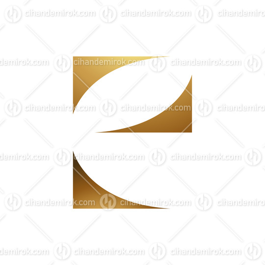 Golden Letter E Symbol on a White Background - Icon 9