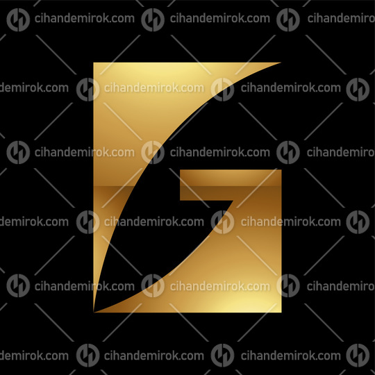 Golden Letter G Symbol on a Black Background - Icon 2