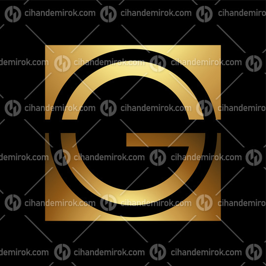 Golden Letter G Symbol on a Black Background - Icon 7